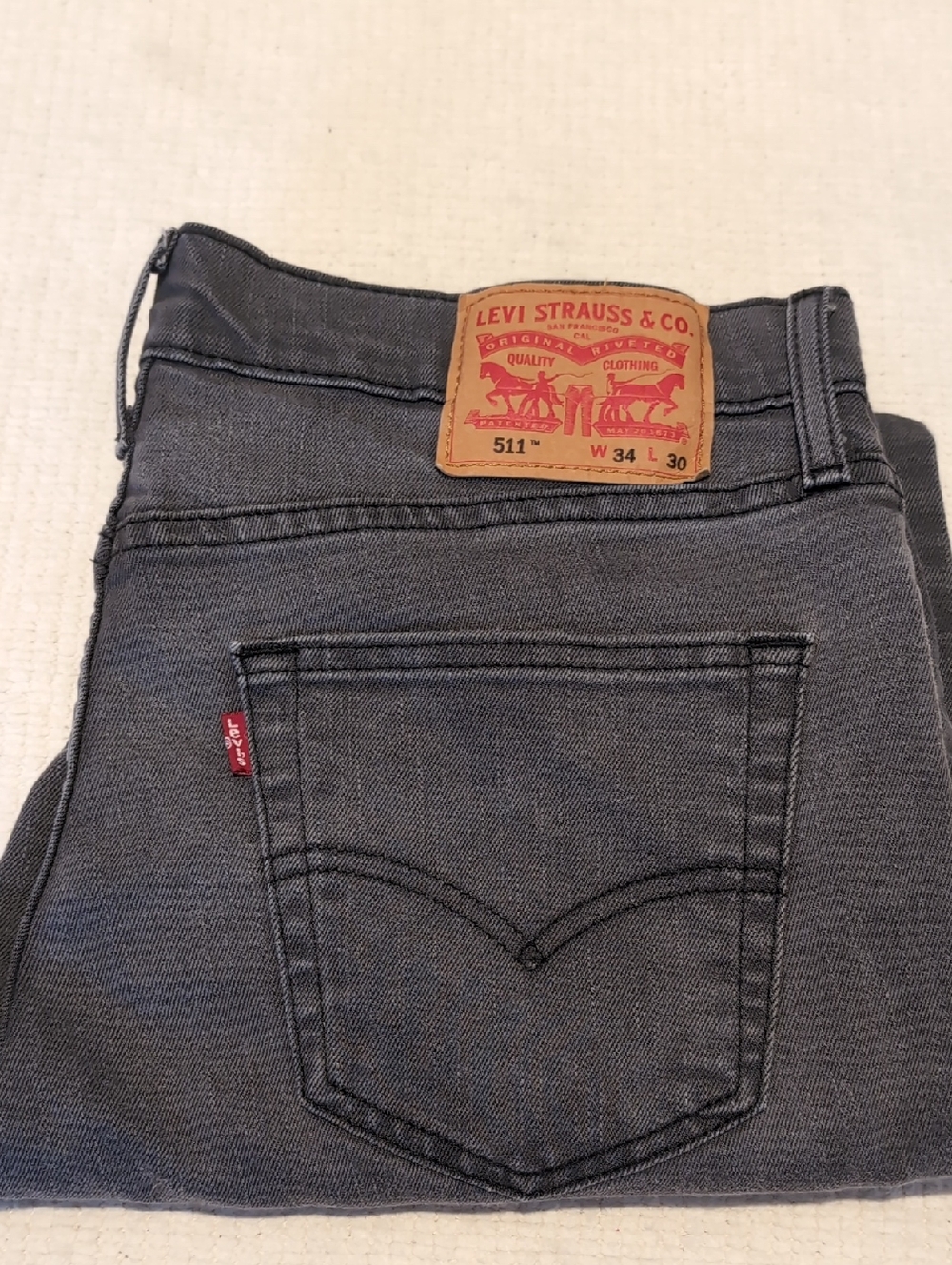 Men's Levi's 511 Slim Jeans 34/30 - Charcoal